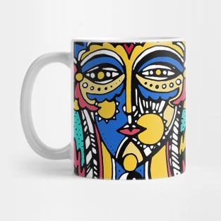 colorful face Mug